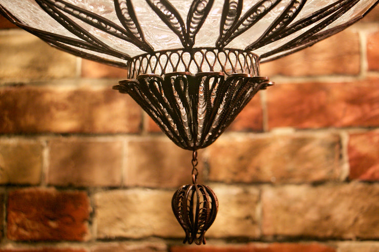 Hanging Blown Glass Lamp, Medium