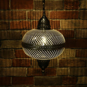 Pierced Metal Hanging Lamp