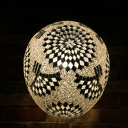 Hanging Mosaic "Egg" Lamp in White