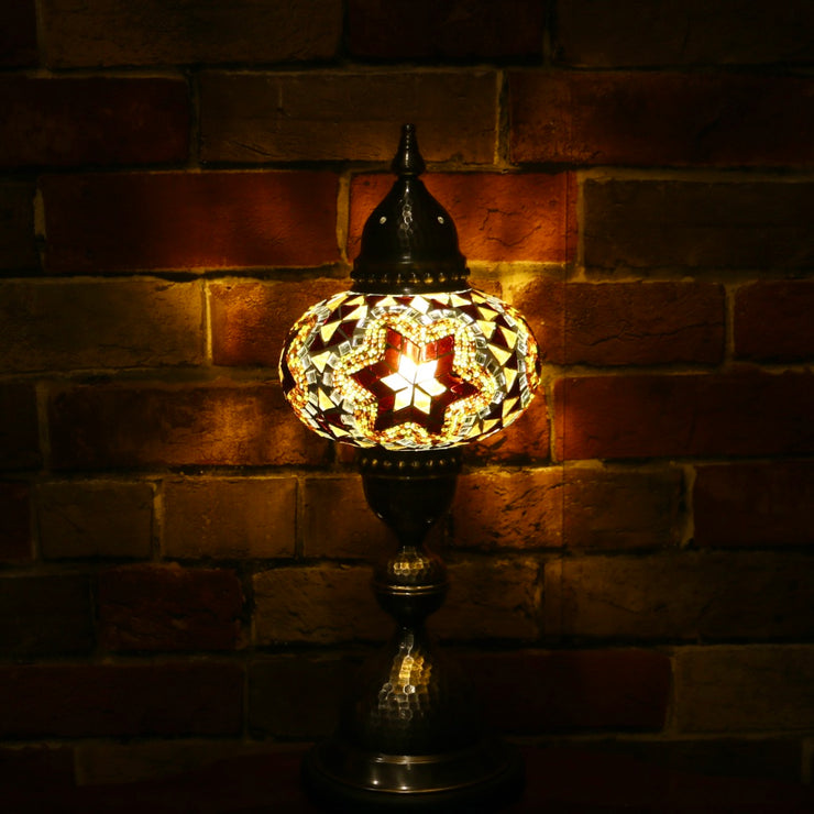 Mosaic Table Lamp in Amber, 5 Styles Available