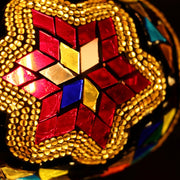 Mosaic Table Lamp Red Star & MultiColor, 5 Styles Available
