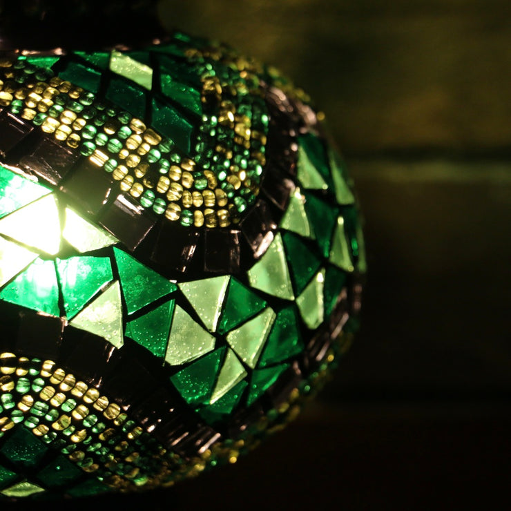 Mosaic Table Lamp in Greens, 5 Styles Available