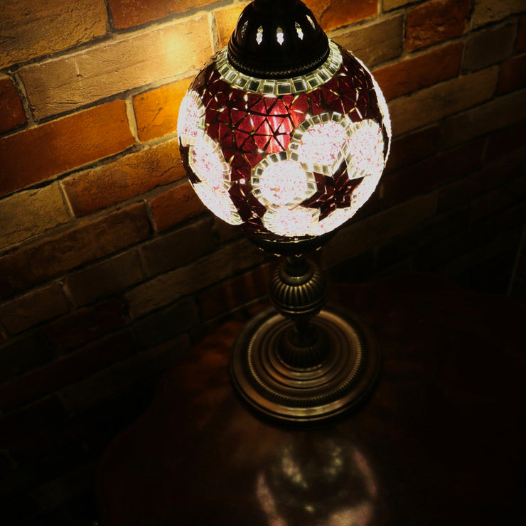 Mosaic Table or Floor Lamp in Hues of Purple