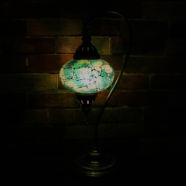 Crackle Glass Table Lamp in Green, 5 Styles Available
