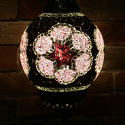 Mosaic Table or Floor Lamp in Hues of Purple