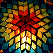 Mosaic Table or Floor Lamp in Primary Colors