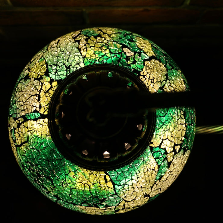 Crackle Glass Table Lamp in Green, 5 Styles Available