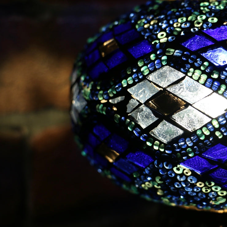 Mosaic Table Lamp in Blues, 5 Styles Available