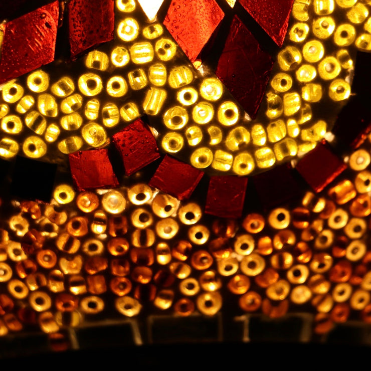 Mosaic Table or Floor Lamp in Amber