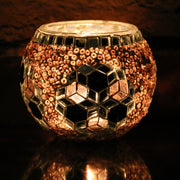 Mosaic Candleholder in Purple