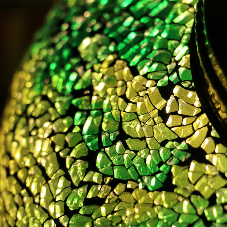 Crackle Glass Table Lamp in Green, 3 Styles Available, Large