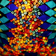 Mosaic Table or Floor Lamp in Primary Colors