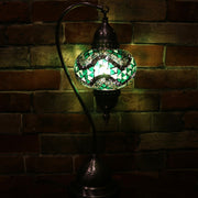 Mosaic Table Lamp in Greens, 5 Styles Available