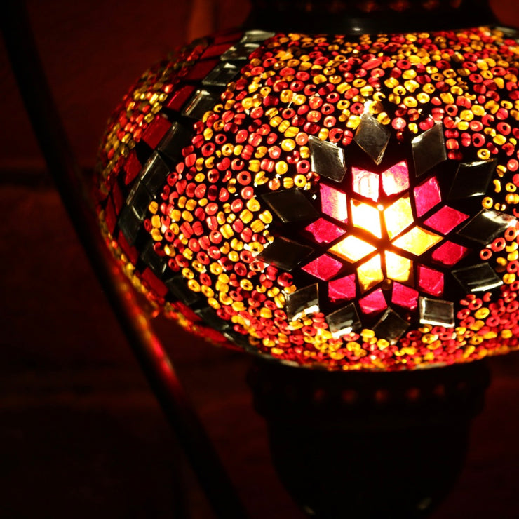 Mosaic Table Lamp in Red & Orange, 5 Styles Available