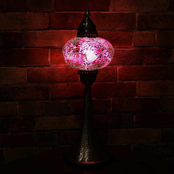 Crackle Glass Table Lamp in Violet, 5 Styles Available
