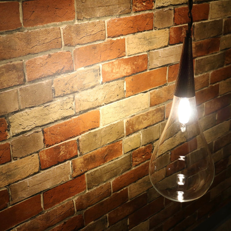 Hanging Hand-Blown Clear Glass Globe