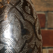 Hand-Punctured Nickel-Plated Brass Hanging Lamp