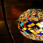 Mosaic Table Lamp in Many Colors, Swan Neck