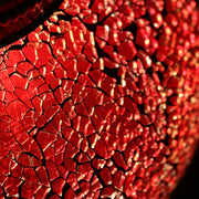 Crackle Glass Table Lamp in Red, 3 Styles Available, Large