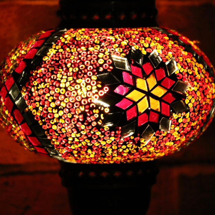 Mosaic Table Lamp in Red & Orange, 5 Styles Available