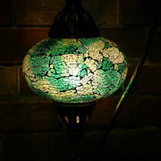 Crackle Glass Table Lamp in Green, 5 Styles Available