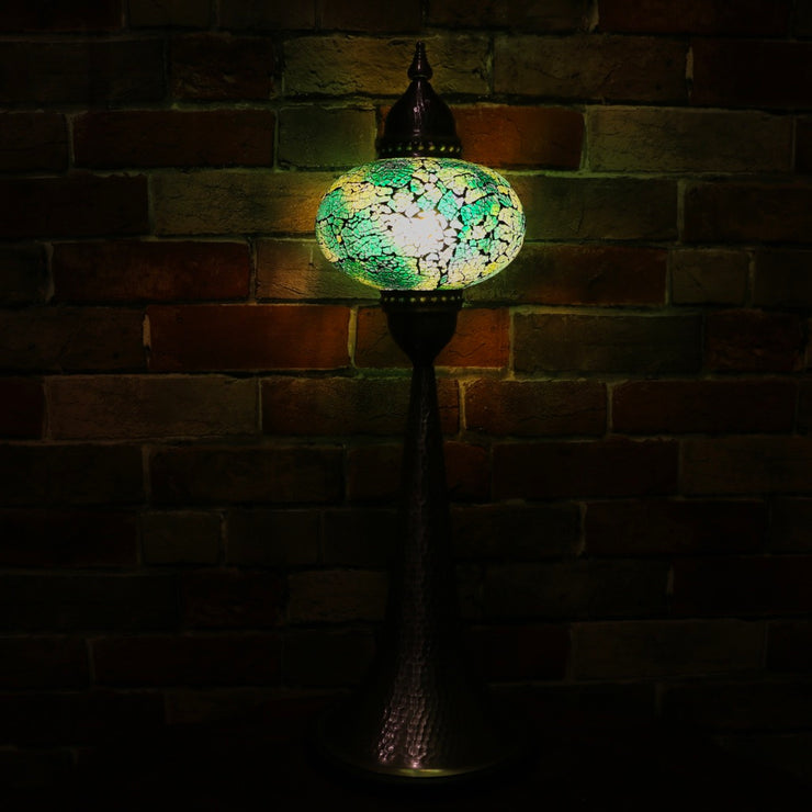 Crackle Glass Table Lamp in Green, 5 Styles Available