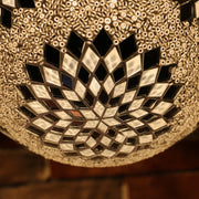 Hanging Mosaic "Egg" Lamp in White