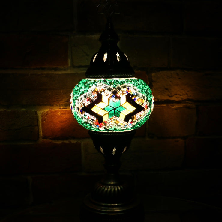 Mosaic Table Lamp in Green & MultiColors