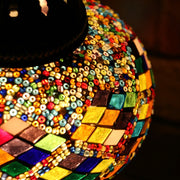 Mosaic Table Lamp in Many Colors, Swan Neck