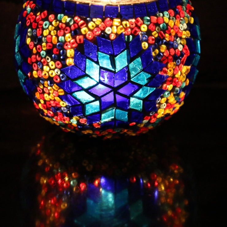 Mosaic Candleholder in Primary Colors