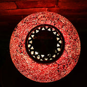 Crackle Glass Table Lamp in Red, 3 Styles Available, Large