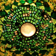 Mosaic Table Lamp in Green