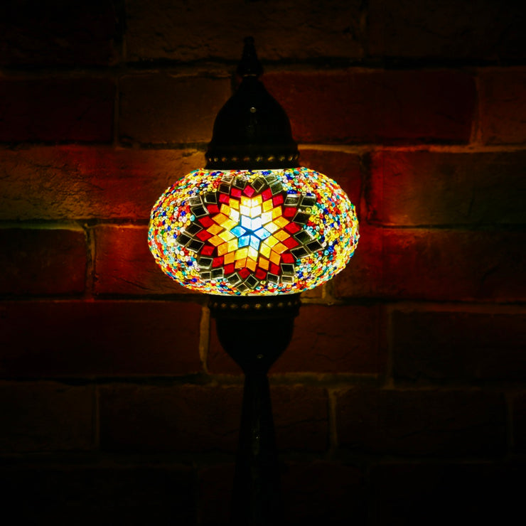 Mosaic Table Lamp in Primary Colors, 5 Styles Available