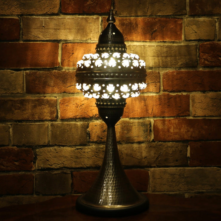 Pierced Metal Table Lamp with Glass Jewels, 5 Styles Available