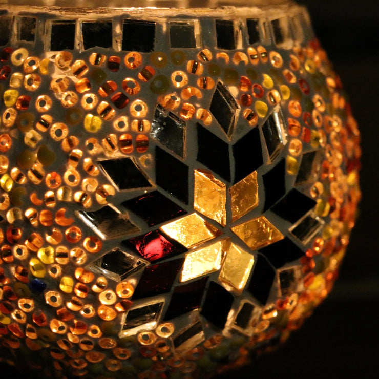 Mosaic Candleholder in Amber