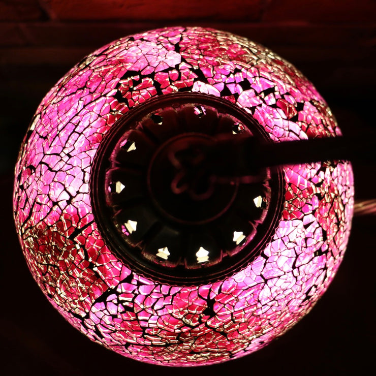 Crackle Glass Table Lamp in Violet, 5 Styles Available