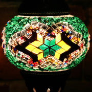 Mosaic Table Lamp in Green & MultiColors