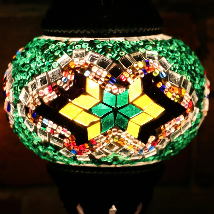 Mosaic Table Lamp in Green & MultiColors