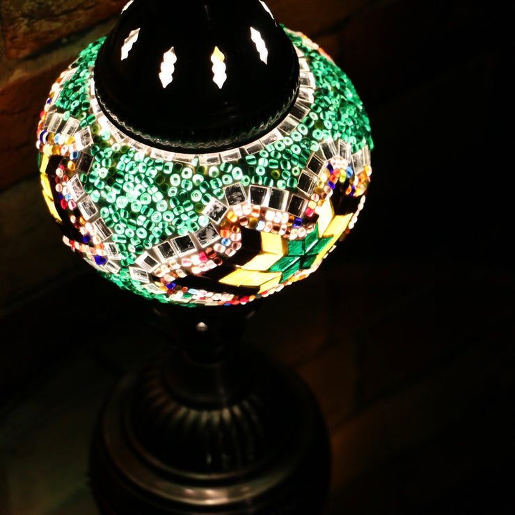 Mosaic Table Lamp in Green & MultiColors
