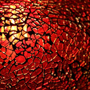 Crackle Glass Table Lamp in Red, 3 Styles Available, Large