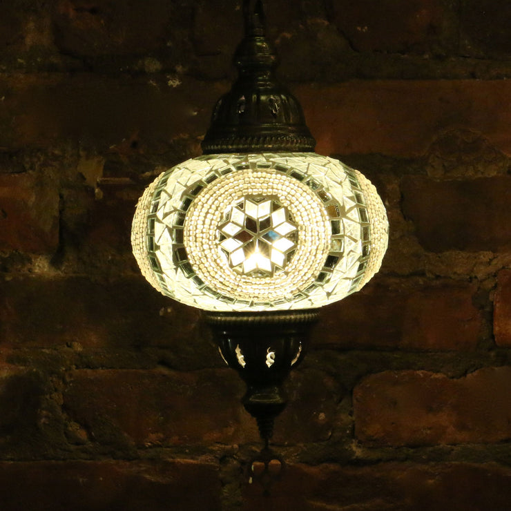 Hanging Mosaic Lamp in White