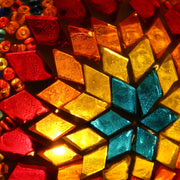Hanging Mosaic Lamp in Rainbow Colors