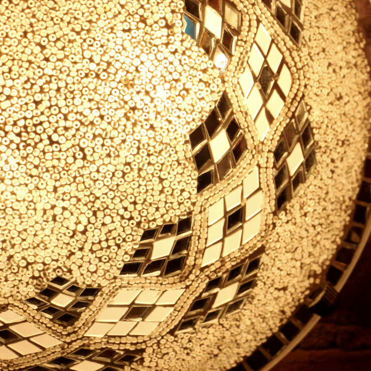 MOSAIC FLUSH MOUNT FOR CEILING OR WALL LAMP IN WHITE
