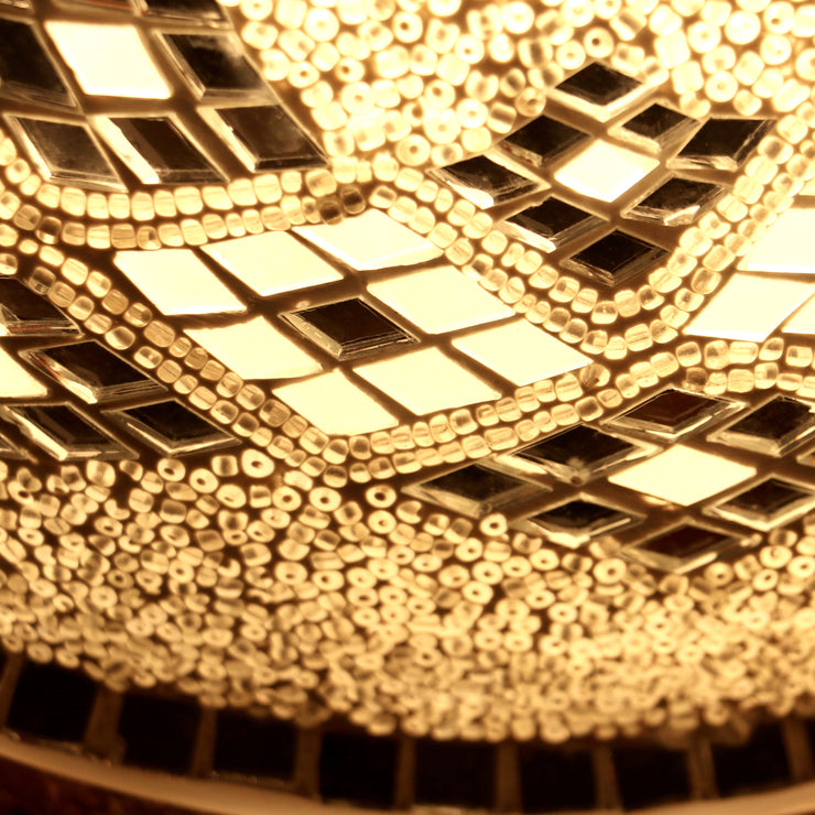 MOSAIC FLUSH MOUNT FOR CEILING OR WALL LAMP IN WHITE