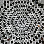 Mosaic Flush Mount for Ceiling or Wall Lamp in White and Black