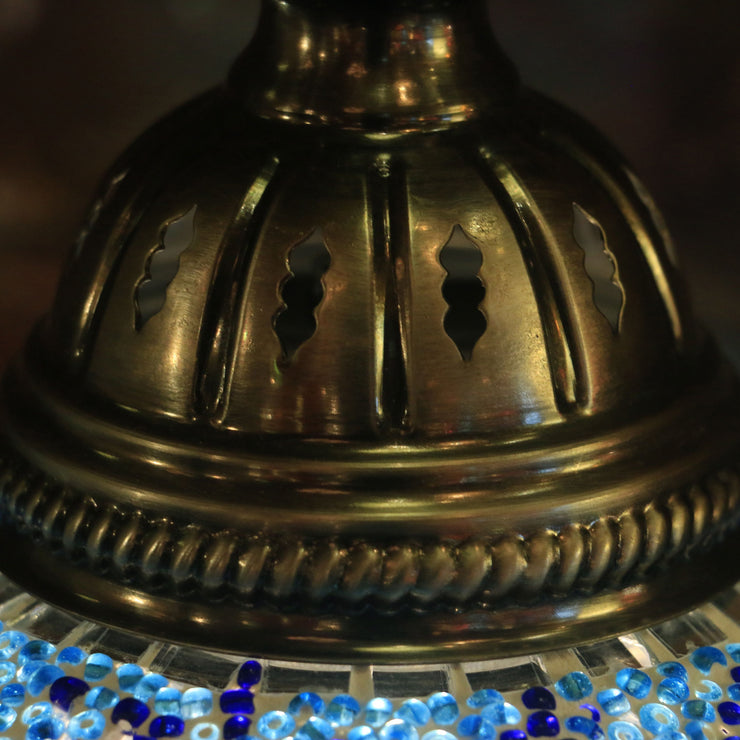 Hanging Mosaic Lamp in Blues