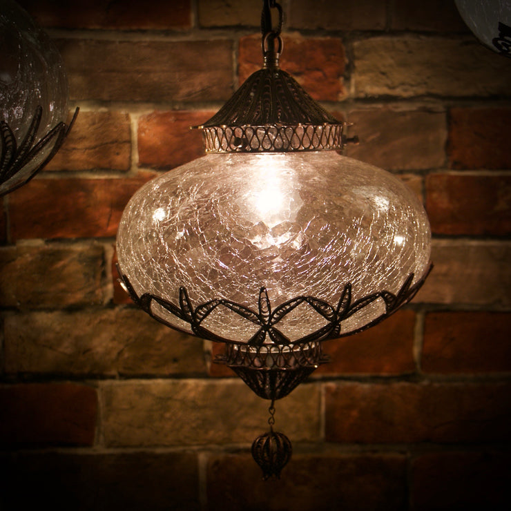 Hanging Blown Glass Lamp, Medium