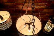 Hanging Brass Star-Cut Lantern
