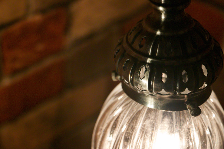 Hanging Handblown Clear Glass Globe