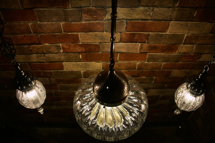 Hanging Handblown Clear Glass Globe